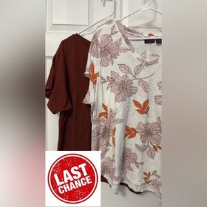 LAST CHANCE 🔥 MAKE A BUNDLE AND SAVE MORE 🔥 
Rachel Roy Floral and Solid Tops.